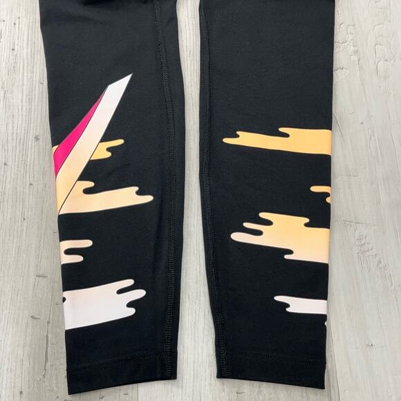 Nike Pro Hyperwarm High Waisted Graphic Swoosh Legging Gym Running Pants Small - Picture 4 of 8